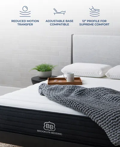 Brooklyn Bedding Select 12" Gel Memory Foam Hybrid Cushion Firm Tight Top Mattress In A Box In Transparent