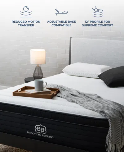 Brooklyn Bedding Select 14" Gel Memory Foam Hybrid Cushion Firm Tight Top Mattress In A Box In Transparent