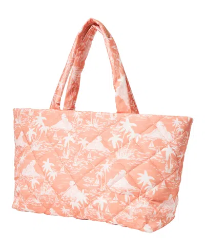 Urban Originals Tropical Extra Large Tote Bag In Orange