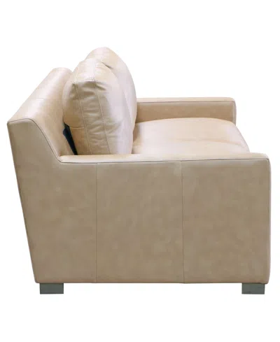 Macy's Stacia 82" Leather Upholstery Sofa In Brown