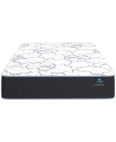 Serta 34th Street 13.5" Medium Tight Top Mattress Set, Twin In Transparent