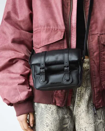 Dr. Martens 7 Inch Padded Leather Satchel In Black