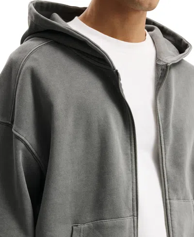 Cotton On Cropped Zip Up Hoodie In Gray