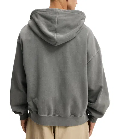 Cotton On Cropped Zip Up Hoodie In Gray