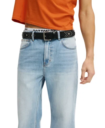 Cotton On Circle Stud Belt In Black