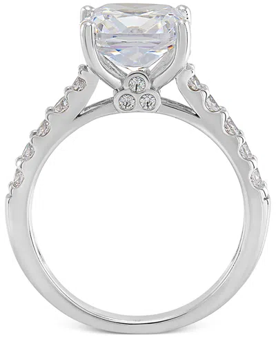 Arabella Sterling Silver Ring Set, Cubic Zirconia Bridal Ring And Band Set (8 Ct. T.w.) In Silver