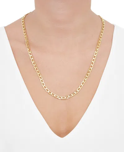 Italian Gold Lightweight Polished Mariner Link 24" Chain Necklace (5.5mm) In 14k Gold In Gold