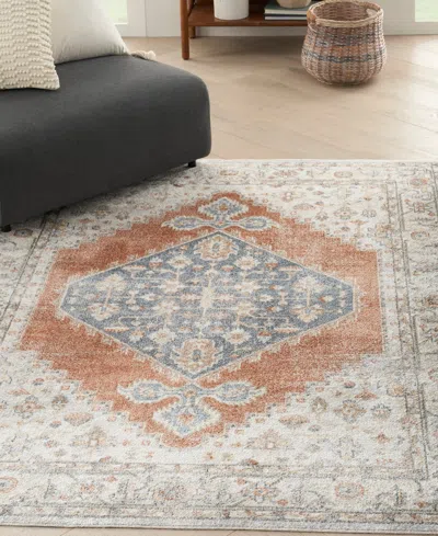 Nourison Home Astra Machine Washable Asw11 5'3" X 7' Area Rug