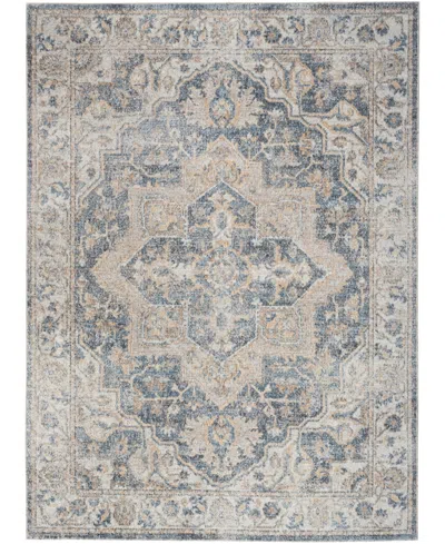 Nourison Home Astra Machine Washable Asw12 5'3" X 7' Area Rug In Multi