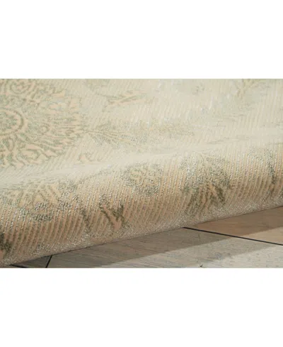 Nourison Home Luminance Lum04 Cream And Mint 5'3" X 7'5" Area Rug