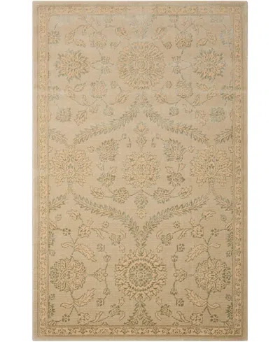 Nourison Home Luminance Lum04 Cream And Mint 3'5" X 5'5" Area Rug