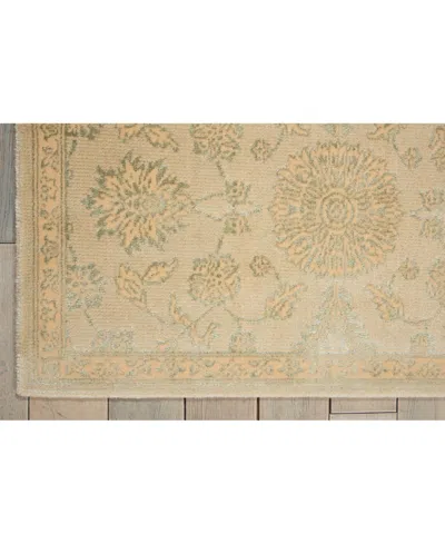 Nourison Home Luminance Lum04 Cream And Mint 3'5" X 5'5" Area Rug