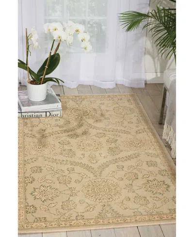 Nourison Home Luminance Lum04 Cream And Mint 3'5" X 5'5" Area Rug