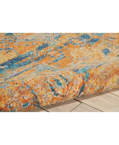 Long Street Looms Zeal Zea07 Teal, Maize 3'9" X 5'9" Area Rug