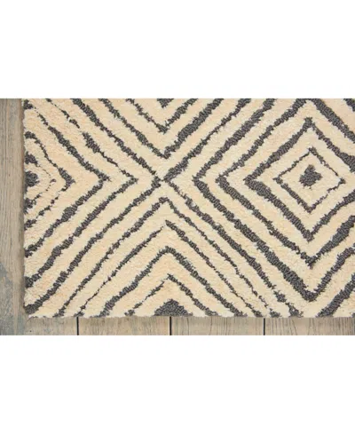 Nourison Home Deco Mod Dec01 Gray And Ivory 3'9" X 5'9" Area Rug In Multi