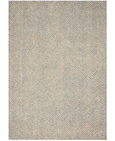 Nourison Home Deco Mod Dec03 Mist And Ivory 3'9" X 5'9" Area Rug In Multi
