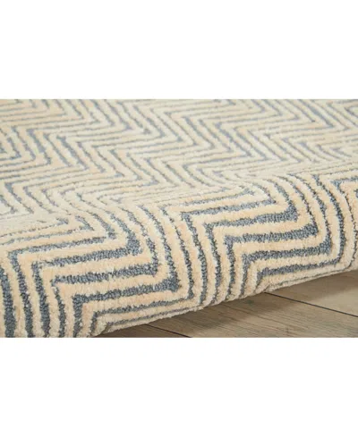 Nourison Home Deco Mod Dec03 Mist And Ivory 3'9" X 5'9" Area Rug In Multi