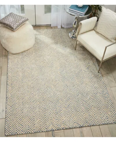 Nourison Home Deco Mod Dec03 Mist And Ivory 3'9" X 5'9" Area Rug In Multi