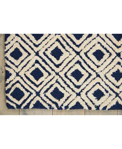 Nourison Home Deco Mod Dec02 Navy And Ivory 3'9" X 5'9" Area Rug In Multi