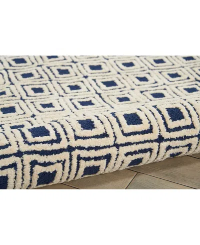 Nourison Home Deco Mod Dec02 Navy And Ivory 3'9" X 5'9" Area Rug In Multi