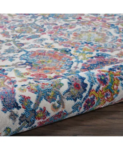 Nourison Home Ankara Global Anr06 Ivory And Blue 4' X 6' Area Rug In Multi