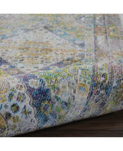 Nourison Home Ankara Global Anr07 Blue And Green 2'4" X 8' Runner Rug In Multi