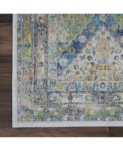 Nourison Home Ankara Global Anr07 Blue And Green 2'4" X 8' Runner Rug In Multi