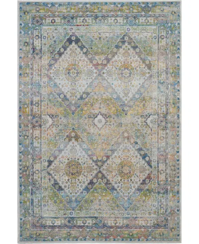 Nourison Home Ankara Global Anr07 Blue And Green 4' X 6' Area Rug In Multi
