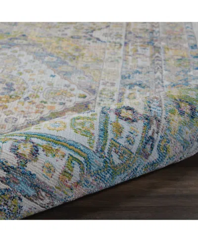 Nourison Home Ankara Global Anr07 Blue And Green 4' X 6' Area Rug In Multi
