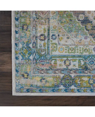 Nourison Home Ankara Global Anr07 Blue And Green 4' X 6' Area Rug In Multi