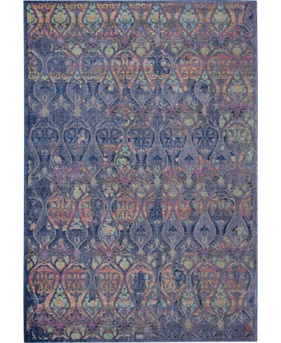 Nourison Home Ankara Global Anr08 Navy And Multi 5'3" X 7'6" Area Rug In Multi