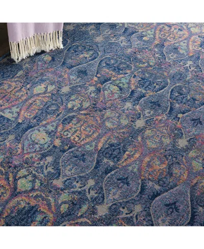 Nourison Home Ankara Global Anr08 Navy And Multi 5'3" X 7'6" Area Rug In Multi