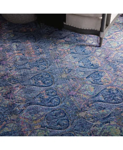 Nourison Home Ankara Global Anr08 Navy And Multi 7'10" X 9'10" Area Rug In Multi