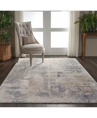 Nourison Home Rustic Textures Rus05 Beige And Gray 3'11" X 5'11" Area Rug In Multi