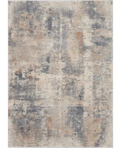 Nourison Home Rustic Textures Rus05 Beige And Gray 5'3" X 7'3" Area Rug In Multi