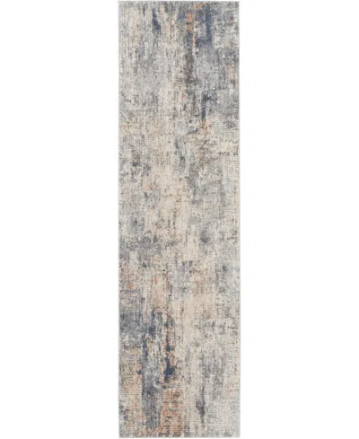 Nourison Home Rustic Textures Rus01 Gray And Beige 2'2" X 7'6" Runner Rug