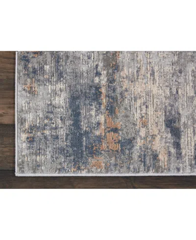 Nourison Home Rustic Textures Rus01 Gray And Beige 2'2" X 7'6" Runner Rug