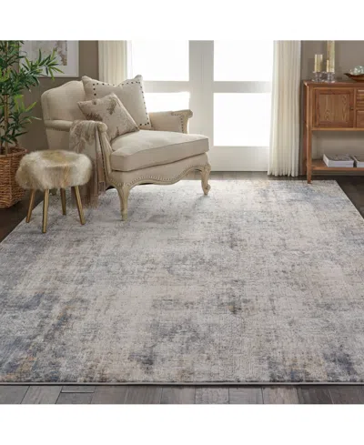 Nourison Home Rustic Textures Rus01 Gray And Beige 7'10" X 10'6" Area Rug