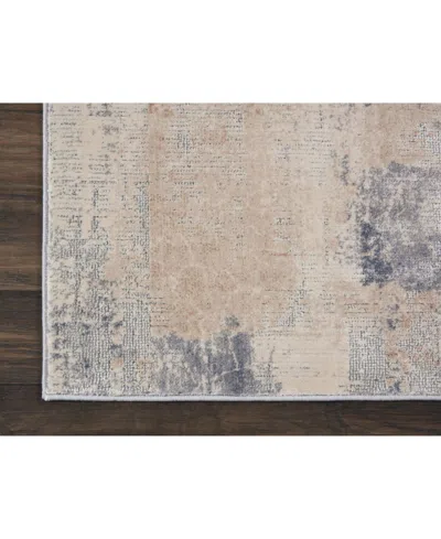 Nourison Home Rustic Textures Rus02 Beige And Gray 2'2" X 7'6" Runner Rug In Multi