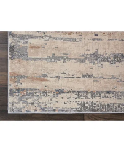 Nourison Home Rustic Textures Rus04 Beige And Gray 7'10" X 10'6" Area Rug In Multi