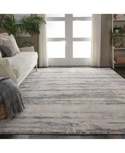 Nourison Home Rustic Textures Rus04 Beige And Gray 7'10" X 10'6" Area Rug In Multi