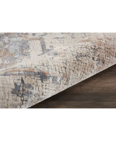 Nourison Home Rustic Textures Rus06 Beige And Gray 2'2" X 7'6" Runner Rug In Multi