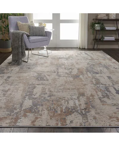 Nourison Home Rustic Textures Rus06 Beige And Gray 7'10" X 10'6" Area Rug In Multi