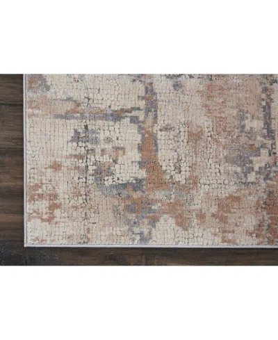 Nourison Home Rustic Textures Rus06 Beige And Gray 5'3" X 7'3" Area Rug In Multi