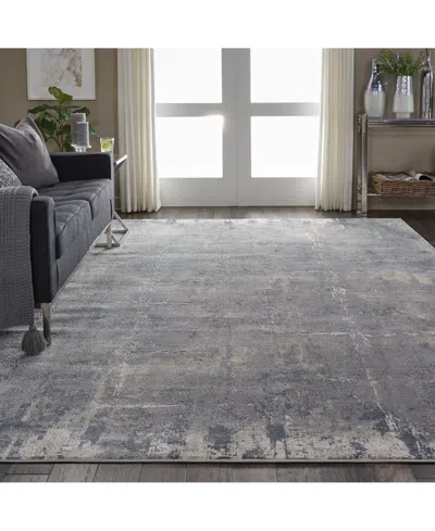 Nourison Home Rustic Textures Rus06 Gray And Beige 7'10" X 10'6" Area Rug