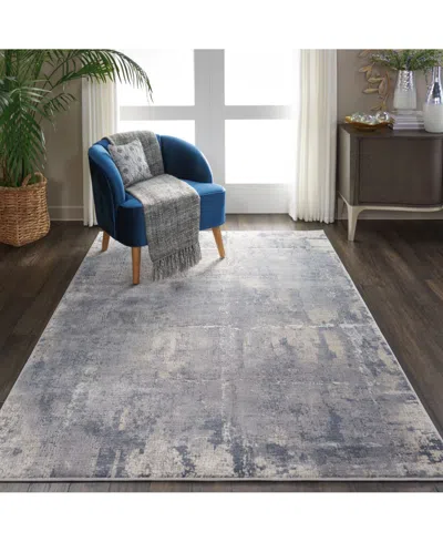 Nourison Home Rustic Textures Rus06 Gray And Beige 3'11" X 5'11" Area Rug