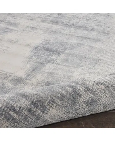 Nourison Home Rustic Textures Rus02 Blue And Ivory 7'10" X 10'6" Area Rug In Multi