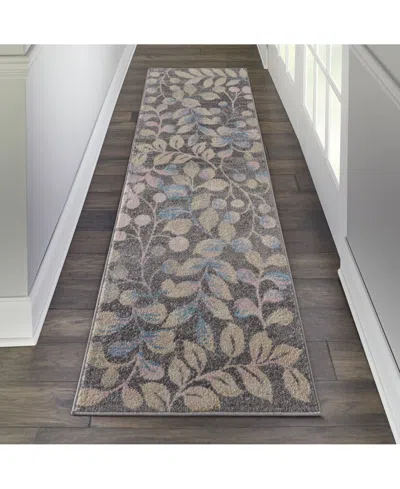 Long Street Looms Peace Pea03 Gray 2'3" X 7'3" Runner Rug