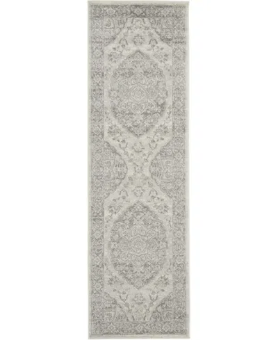 Long Street Looms Peace Pea05 Ivory 2'3" X 7'3" Runner Rug In Multi