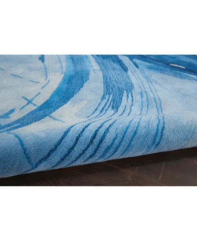 Nourison Home Symmetry Smm01 Blue And Ivory 7'9" X 9'9" Area Rug In Multi